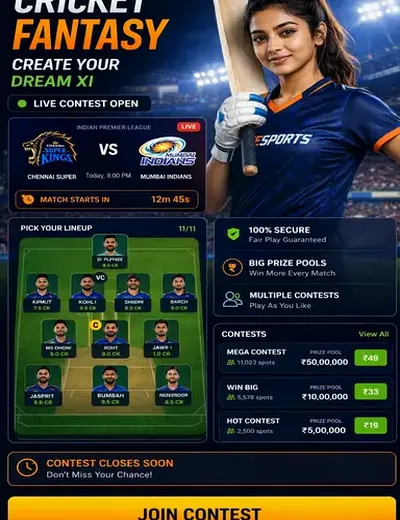 Bet7casino (bet 7 casino) fantasy cricket & matchday visual 3